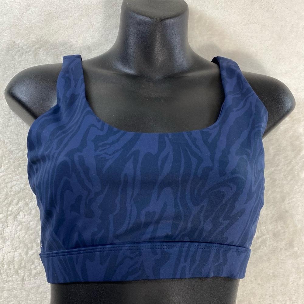 Lole Navy Animal Print Sports Bra Size Medium